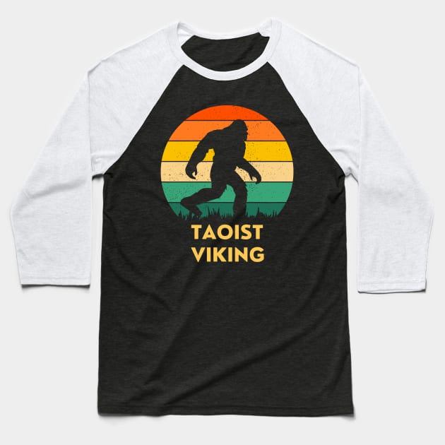 Taoist Viking Bigfoot Logo Baseball T-Shirt by taoistviking